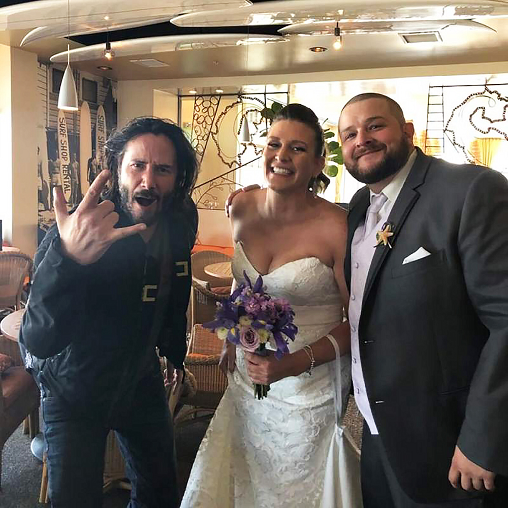 Keanu-Reeves-Surprises-California Couple On Wedding Day Leslie Walker Jarrod Camara