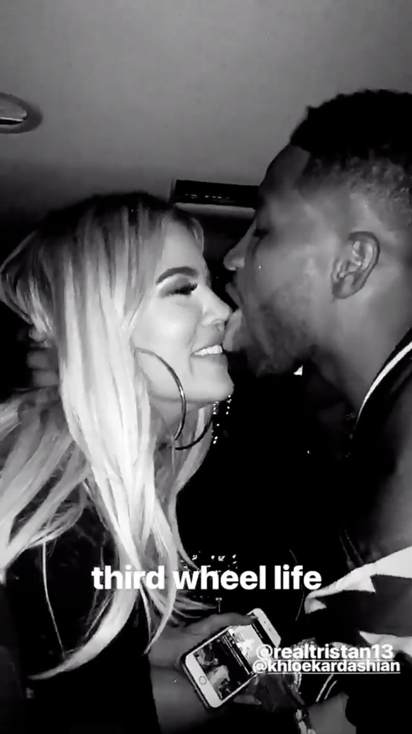 Khloe Kardashian Tristan Show Pda On Date With Third Wheel Kourtney Us Weekly 