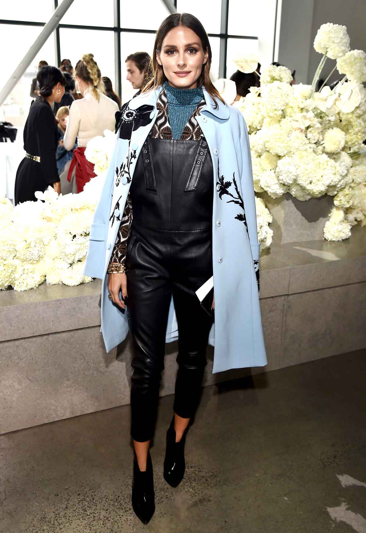 Olivia Palermo mixes fur, polka dots and floral print during New York  Fashion Week
