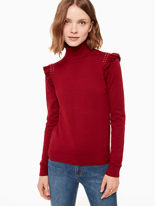 Shop This Kate Spade Ruffle Turtleneck for Your Sweater Collection | Us ...