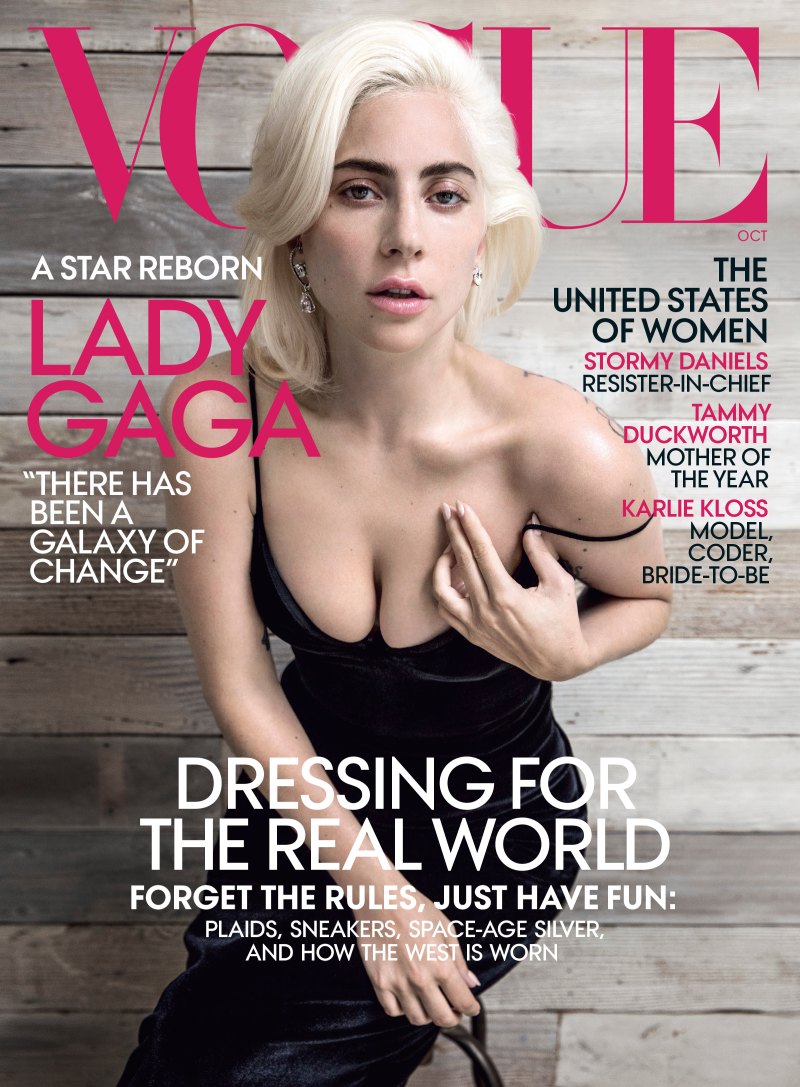 Lady Gaga S Minimal Hair Makeup On October 2018 ‘vogue Cover Pic