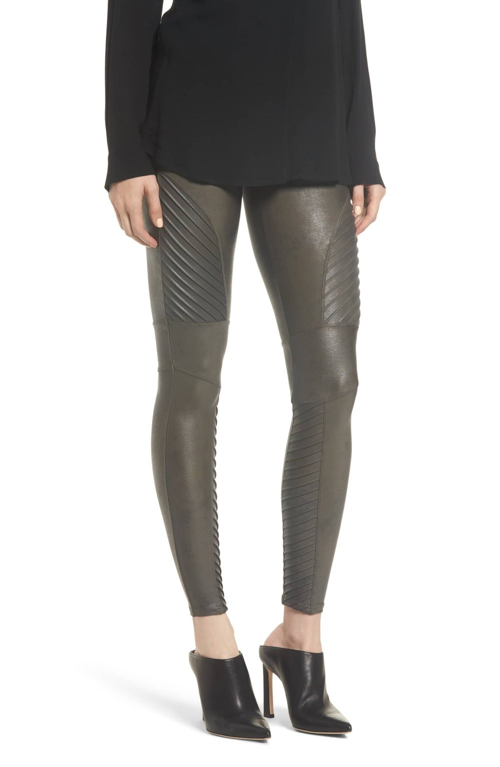 Buy SPANX® Medium Control Faux Leather Moto Shaping Leggings from Next  Germany