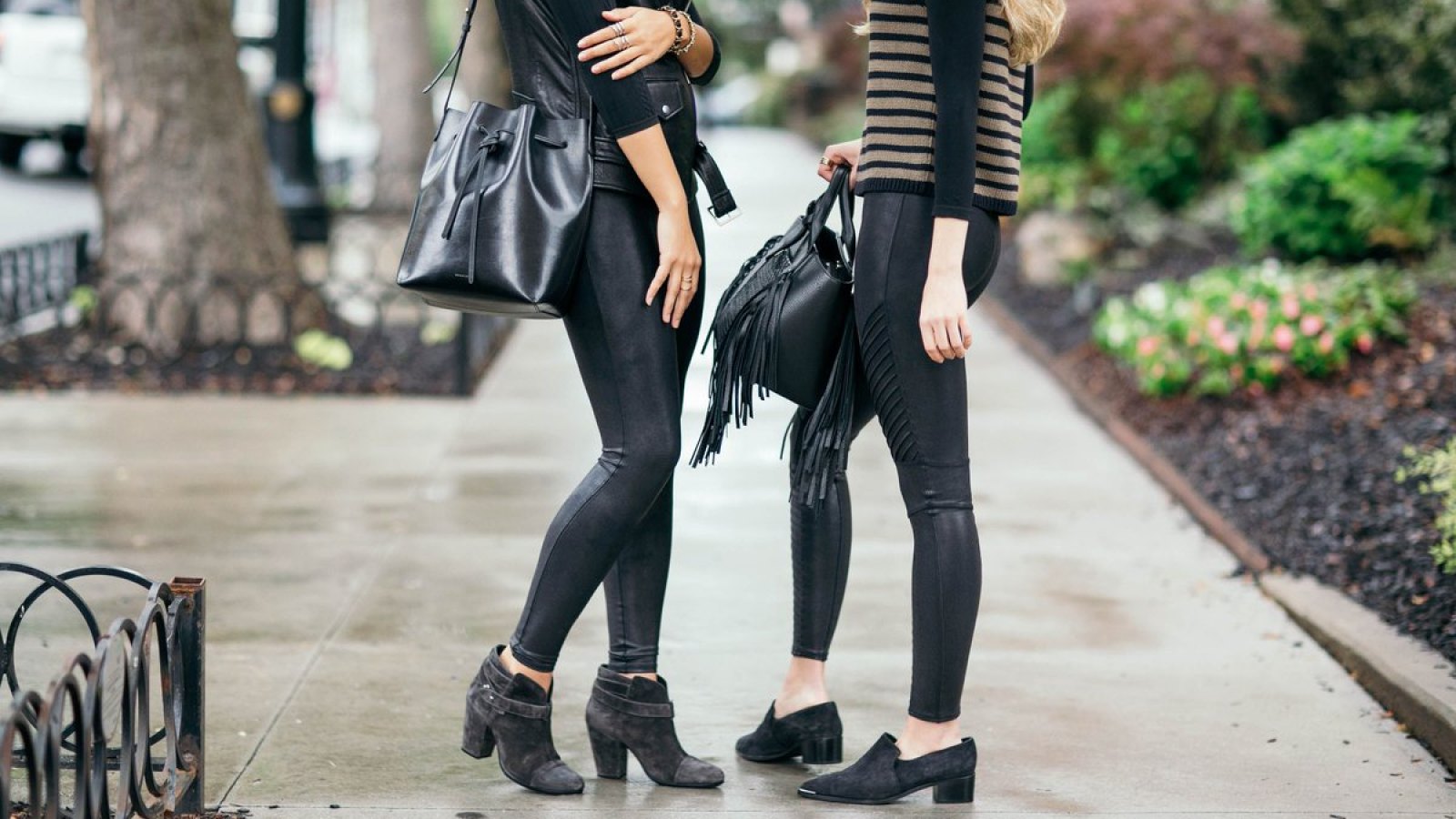 Spanx Leather-Like Ankle Skinny Pants Medium Leather Like Leggings Medium
