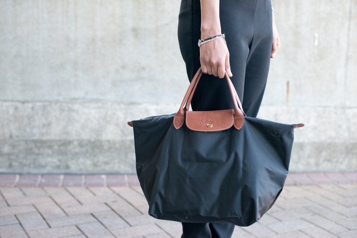 Longchamp Le Pliage Pouch with Handle, Women's Fashion, Bags