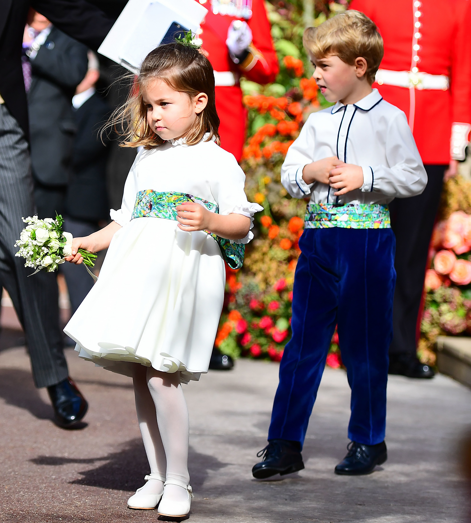 Princess Charlotte Waves Next to Prince George at Princess