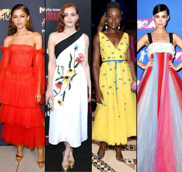 Celebs in Carolina Herrera Dresses and Gowns: Zendaya, More