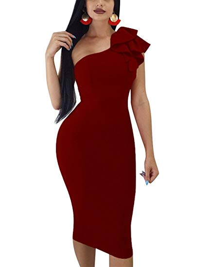 Bodycon dress one shoulder as seen on tv terminology
