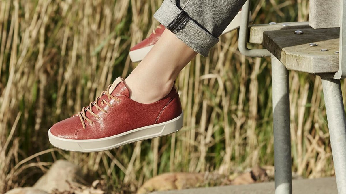 These Comfortable Red Leather Sneakers Are on Sale Right Now