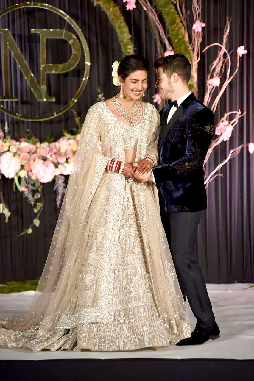 Priyanka Chopra and Nick Jonas Celebrate Marriage with Second Wedding  Reception in Mumbai: See Their Looks! | Indian wedding reception outfits,  Indian wedding dress, Wedding dresses men indian