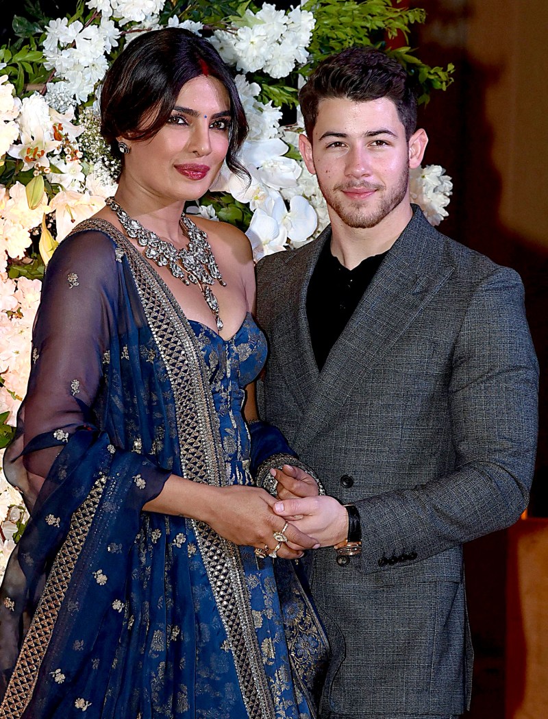 Priyanka Chopra dan Nick Jonas di resepsi pernikahannya yang kedua