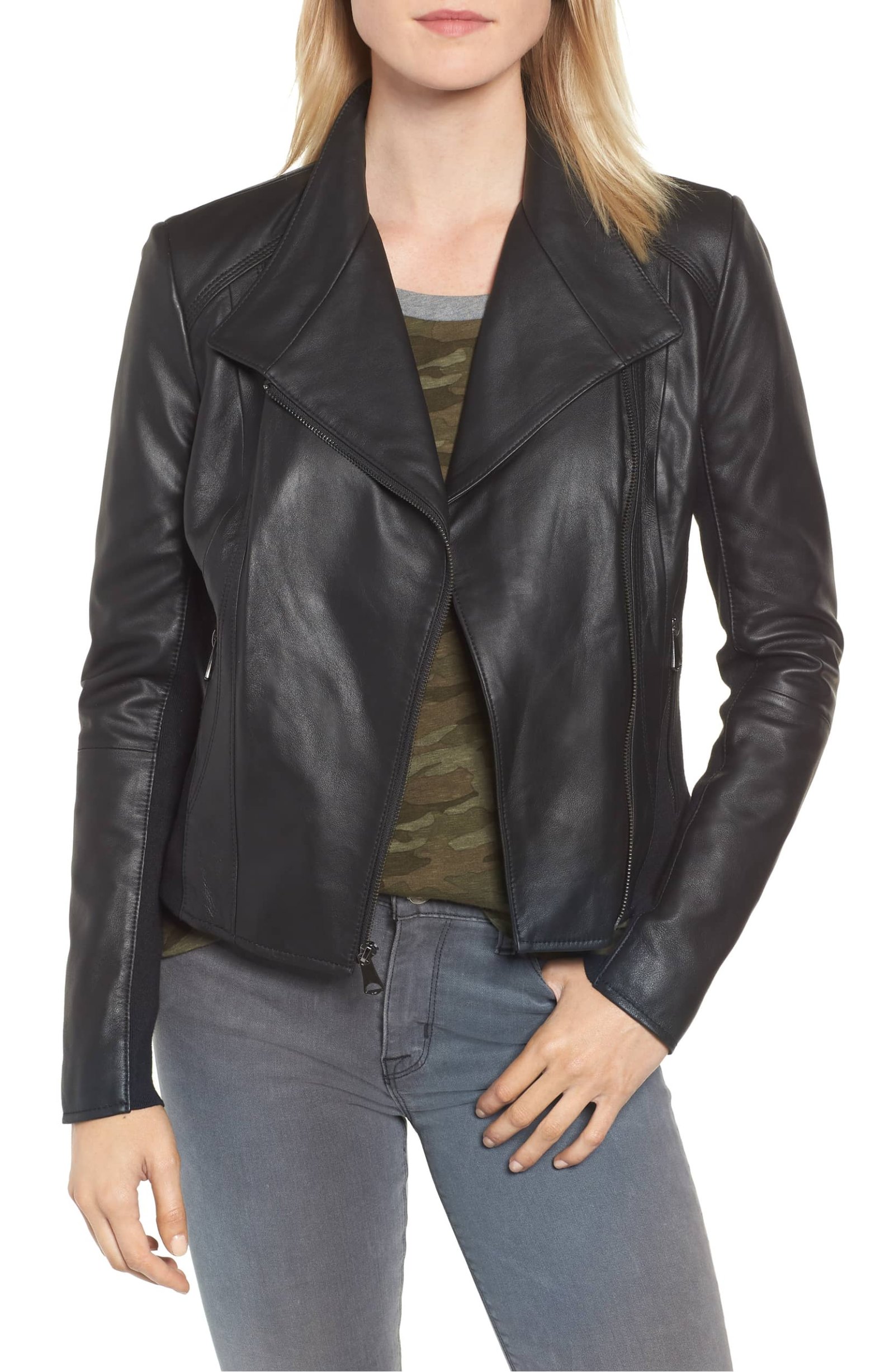 This Leather Jacket Is Nearly Half Off in the Nordstrom Sale | Us Weekly