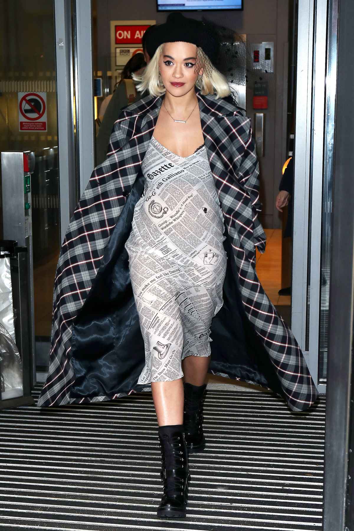 Rita Ora Wears John Galliano's Famous Newspaper-Print Dress