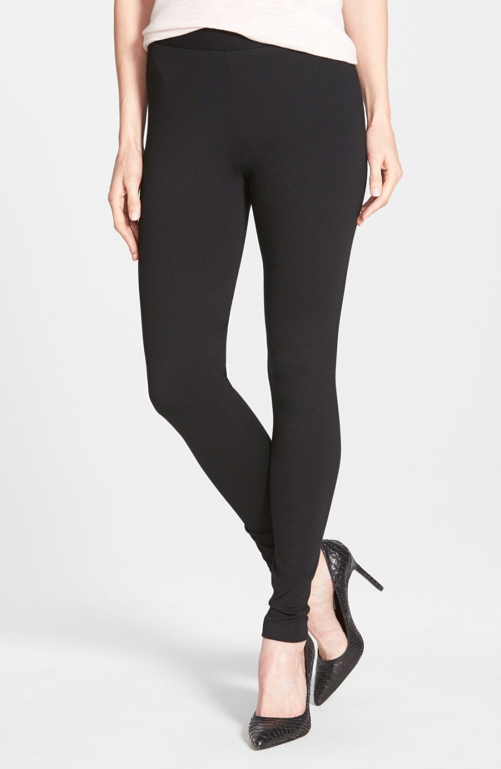 Two By Vince Camuto Seamed Back Leggings In Rich Black | ModeSens