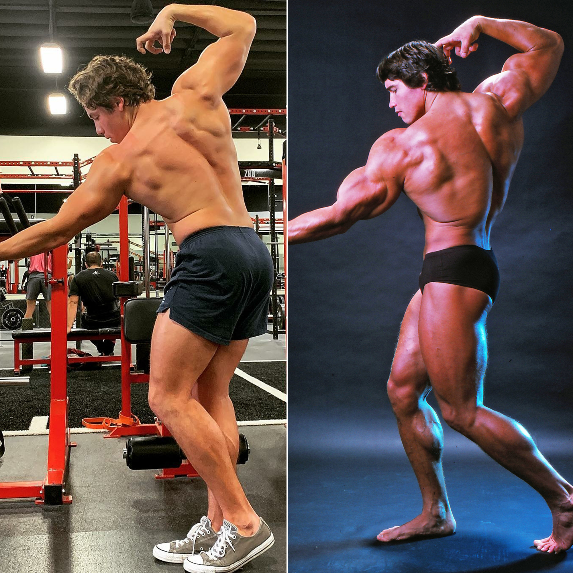 Arnold Schwarzenegger's love child Joseph Baena, 23 is a spitting image of  his dad as he does a bodybuilding pose | The US Sun