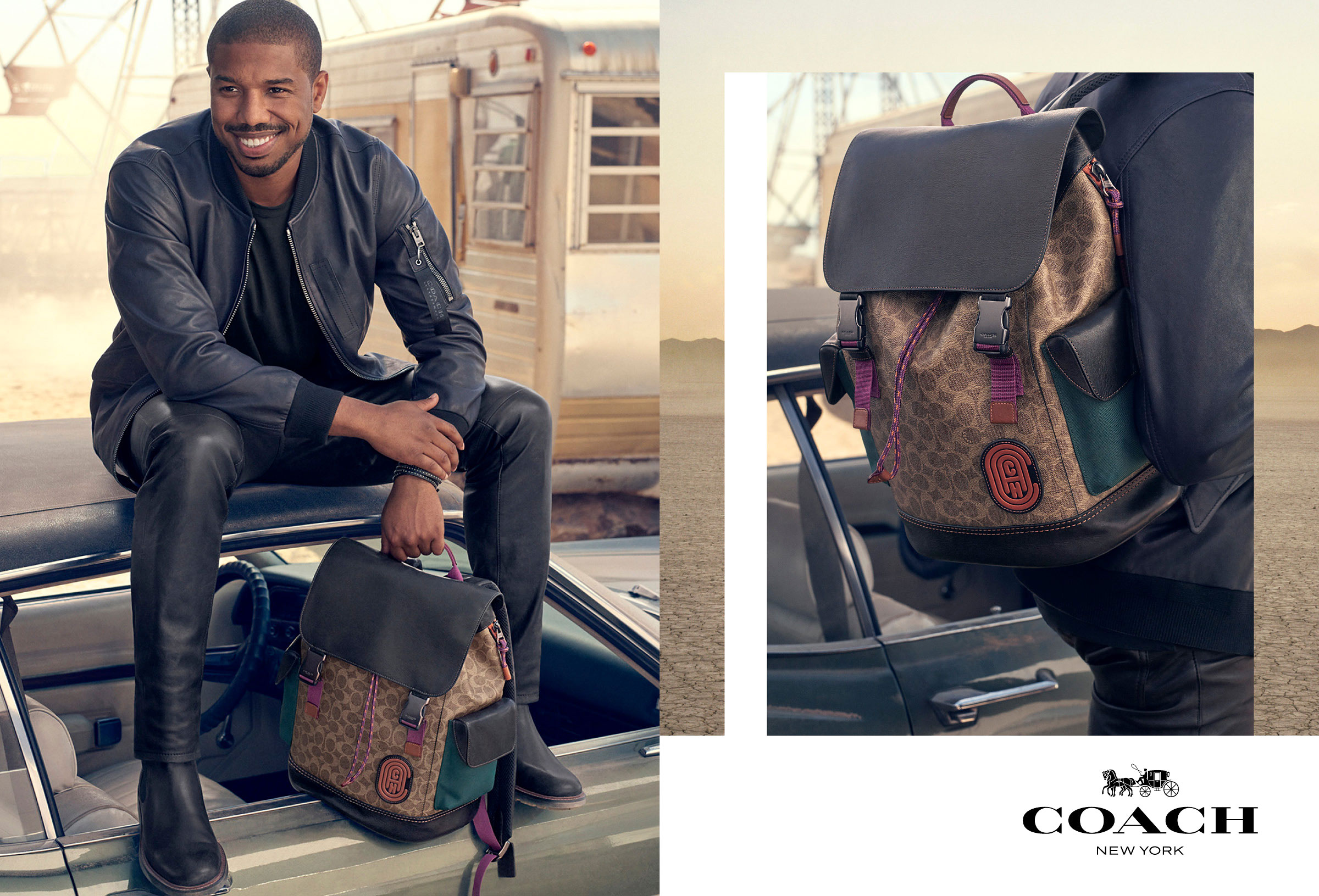 Coach backpack store michael b jordan