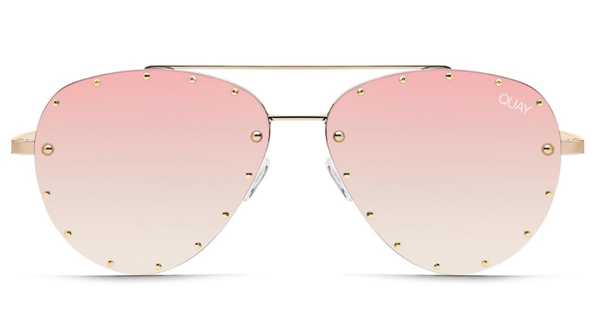 quay sunglasses with studs