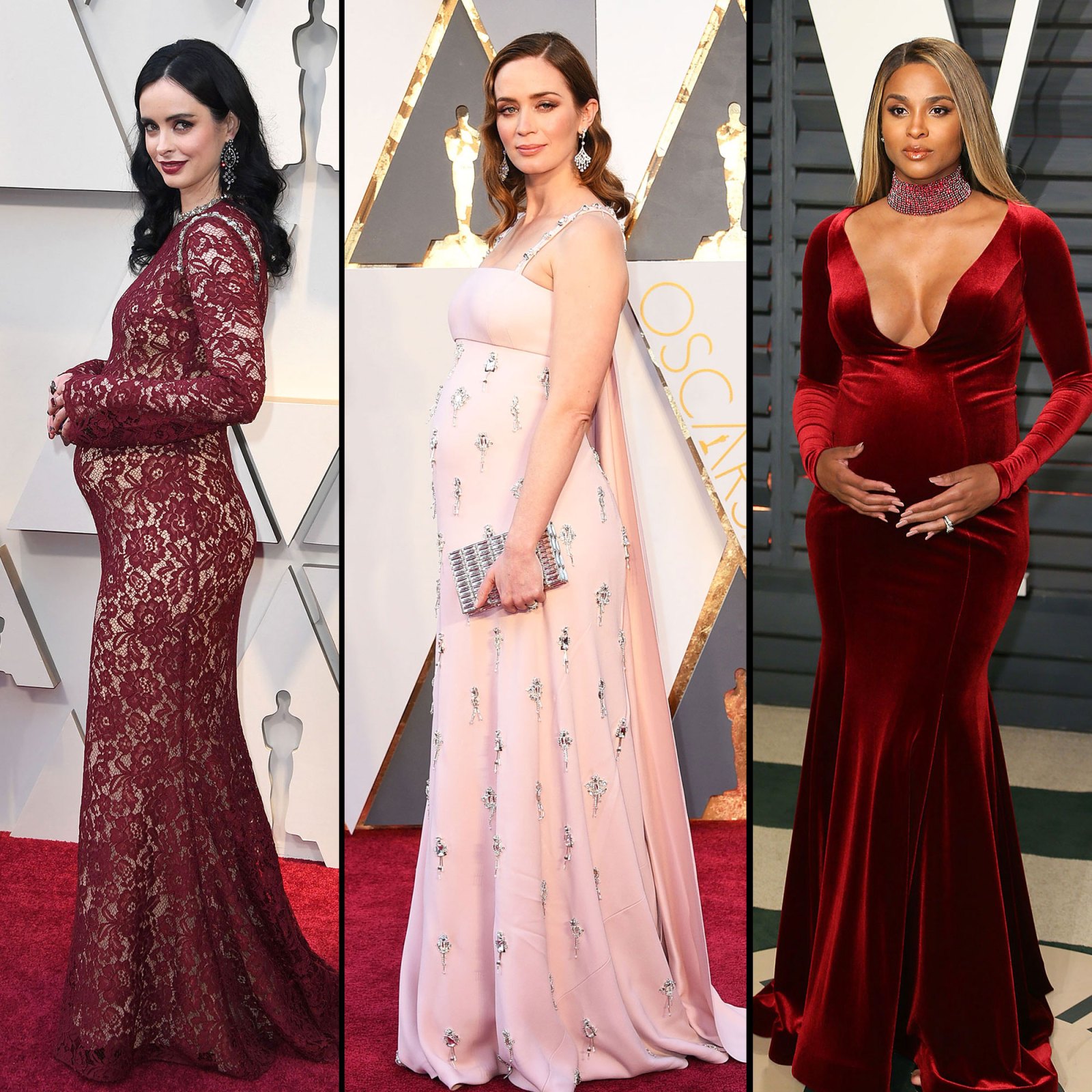Pregnant Celebrities Show Off Baby Bumps on the Oscars Red Carpet