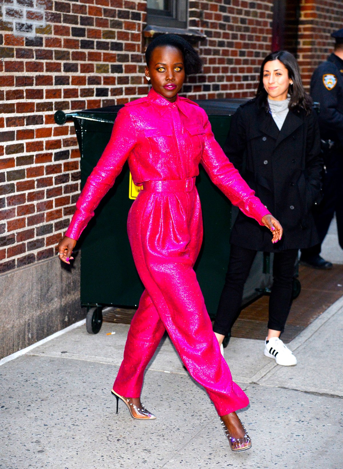 Lupita Nyong'o Wears Gold Contact Lenses on The Late Show