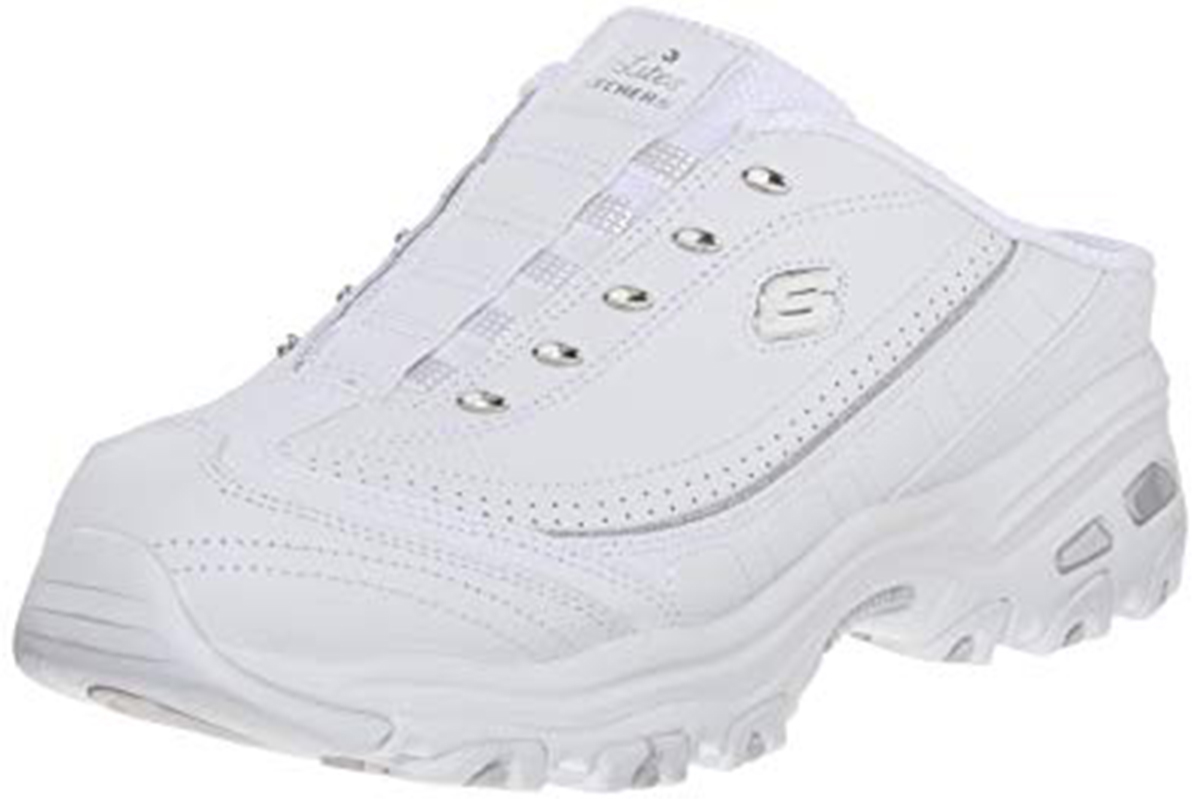 skechers white slip on sneakers