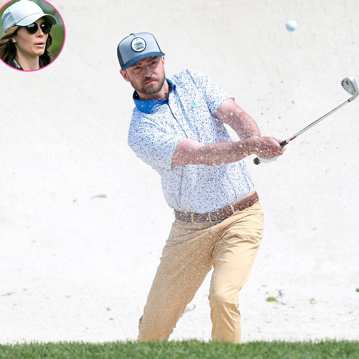 Jessica Biel Cheers Justin Timberlake on at Golf Tournament