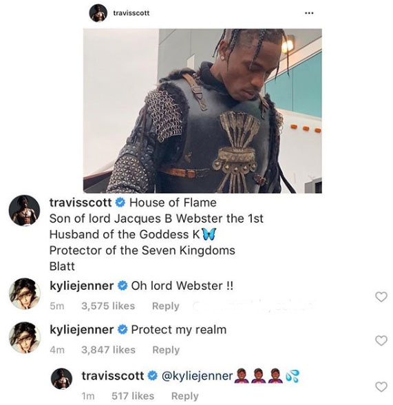 Kylie Jenner ‘husband Travis Scott Get Flirty On Instagram 