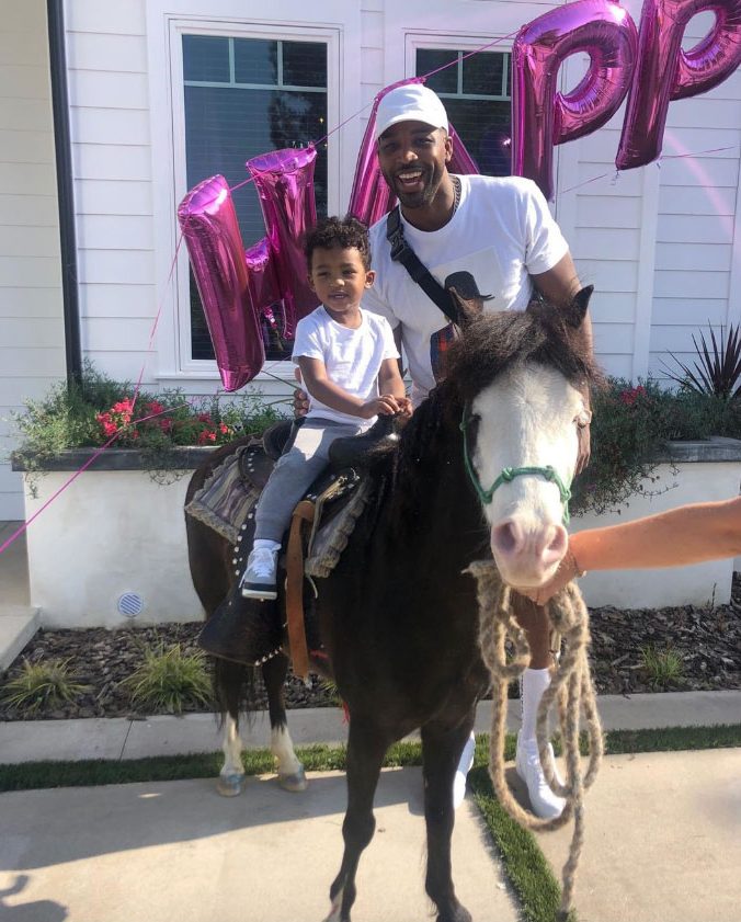 Tristan Thompson Bonds With 2-Year-Old Son Prince at a B ...