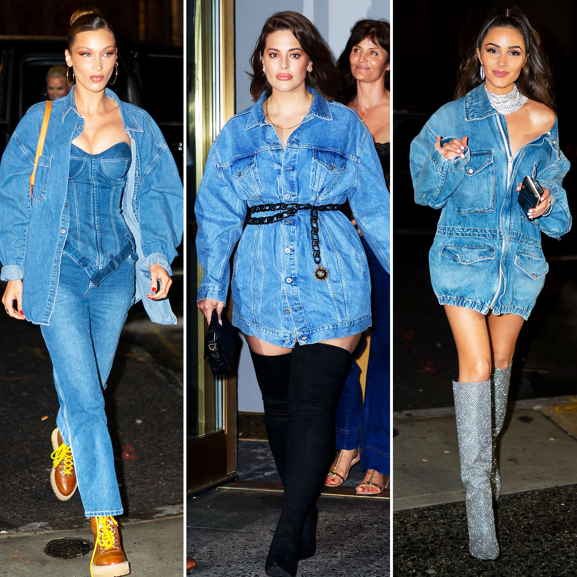 Bella Hadid Wore a Denim Corset Top and Gave the Canadian Tuxedo a