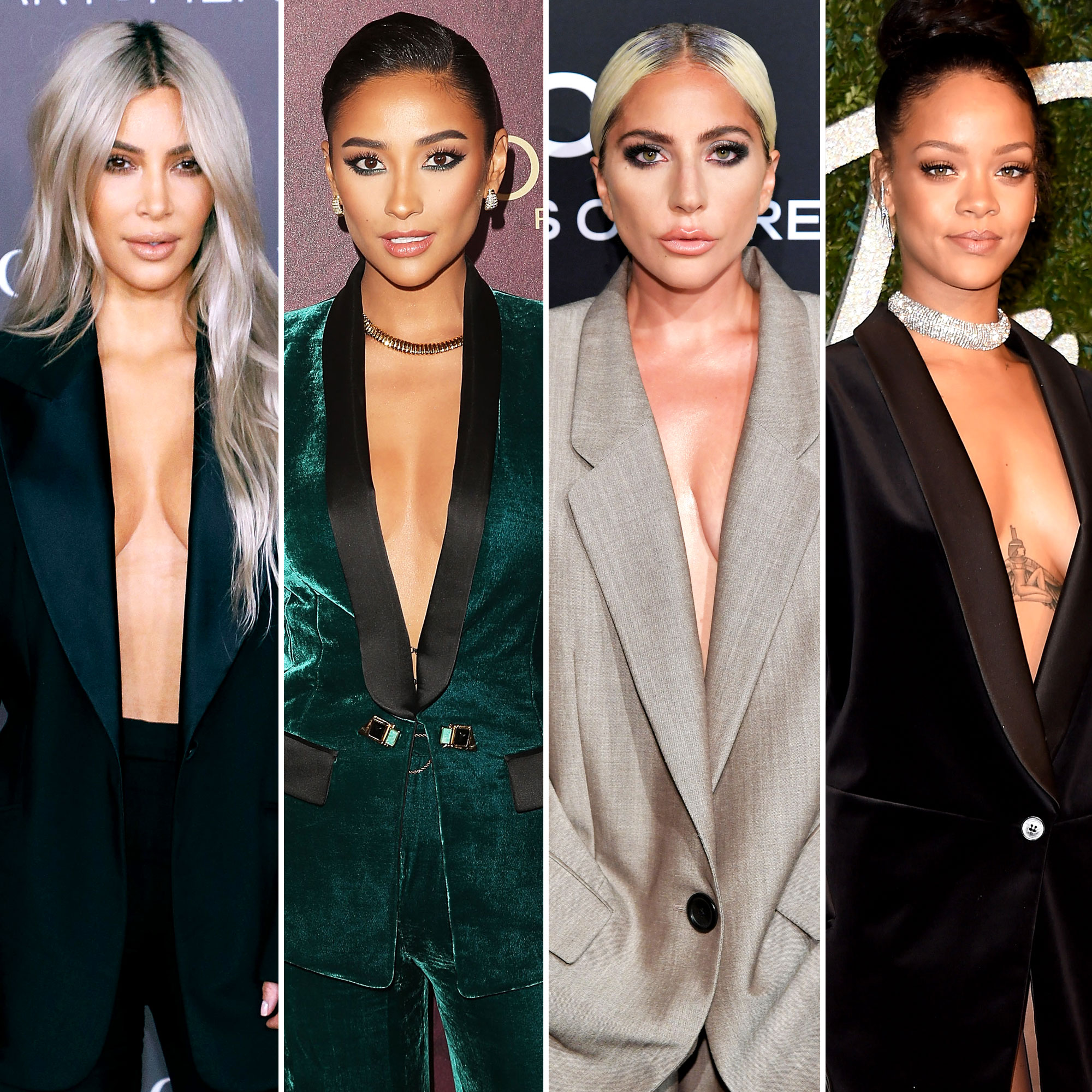 Shirtless Tuxedo Celeb Fashion Trend: Kim Kardashian, More