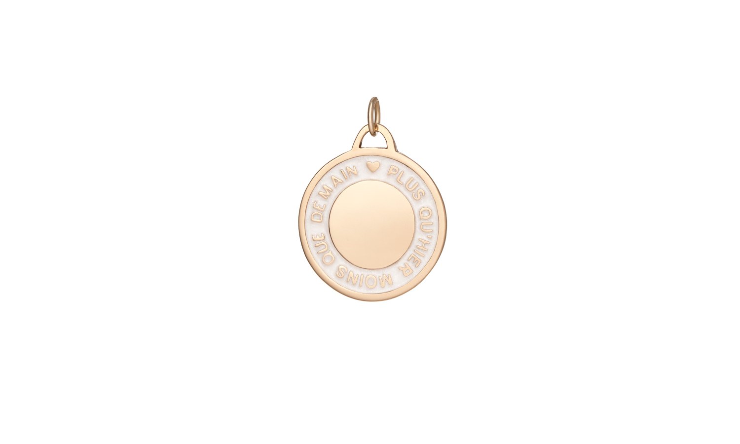 14k Yellow Gold and Enamel Love Medallion Charm by Montmorency - Us Weekly