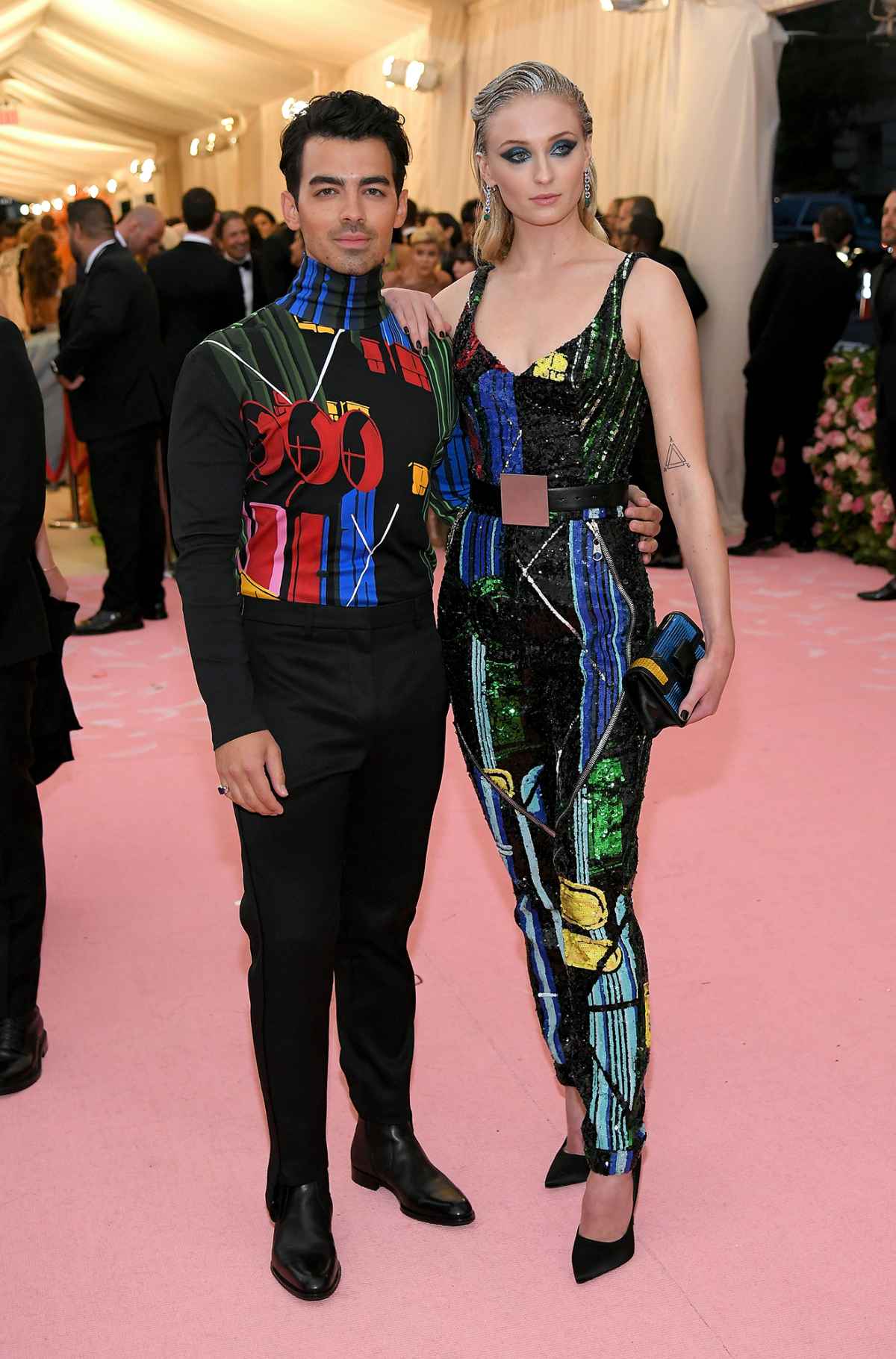 Pregnant Sophie Turner & Joe Jonas match at Met Gala 2022