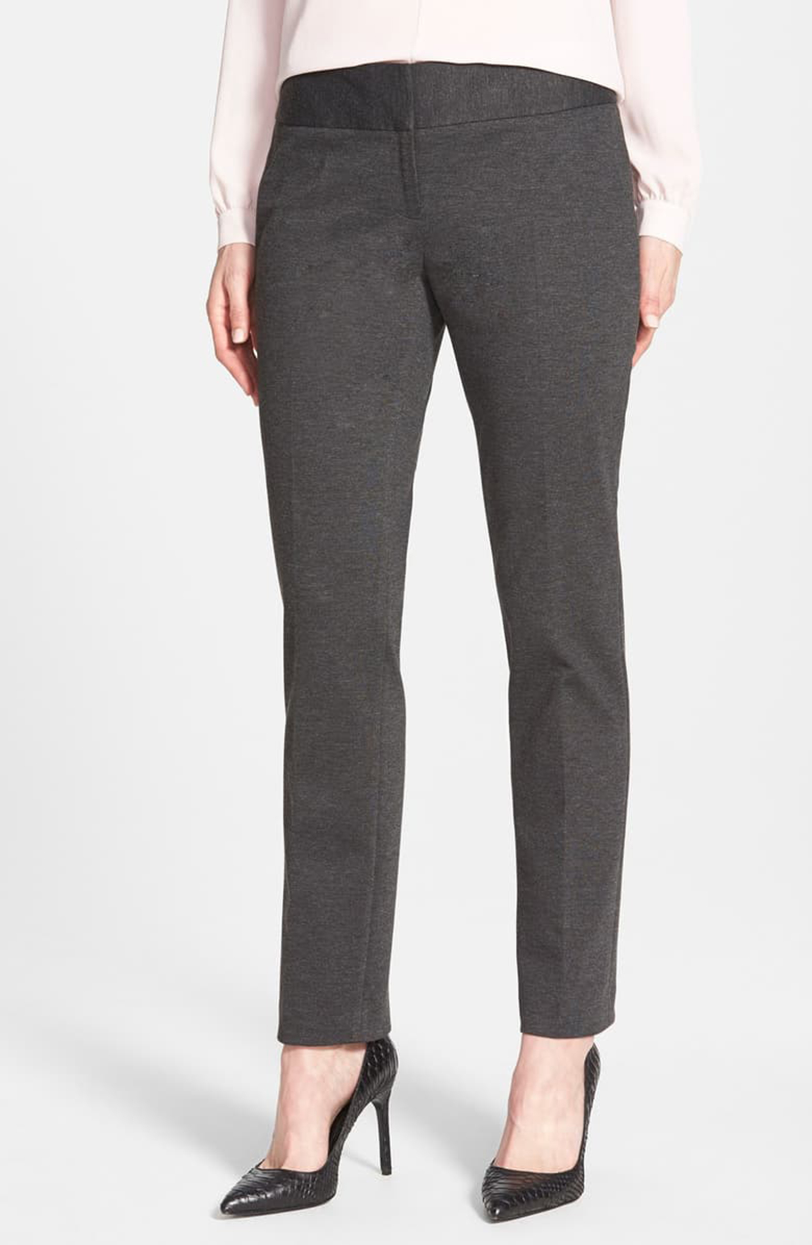 Jude Connally Lucia Ponte Knit Elastic Waistband Straight Pull-On Ankle  Pants | Dillard's