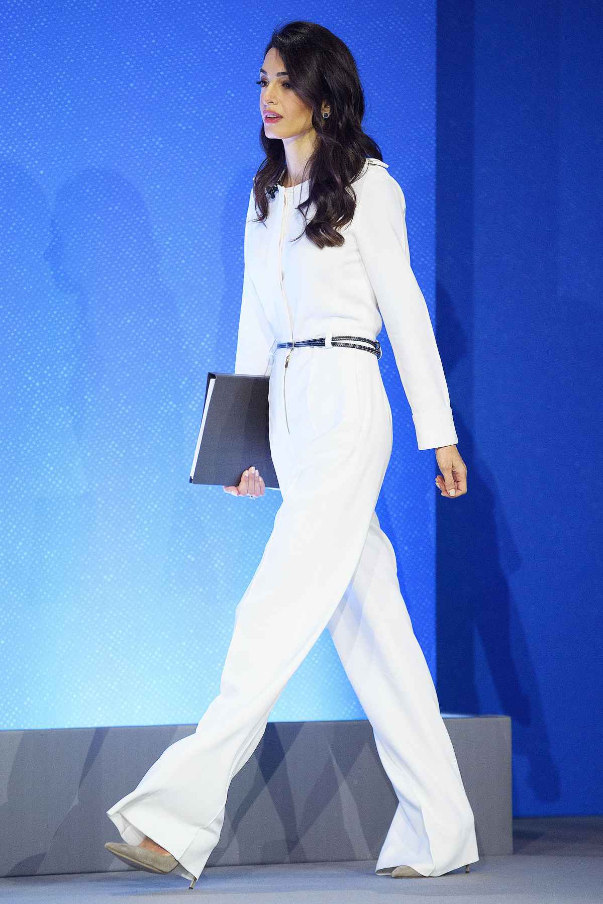 Gabriela Hearst: Navy & White Austin Trousers