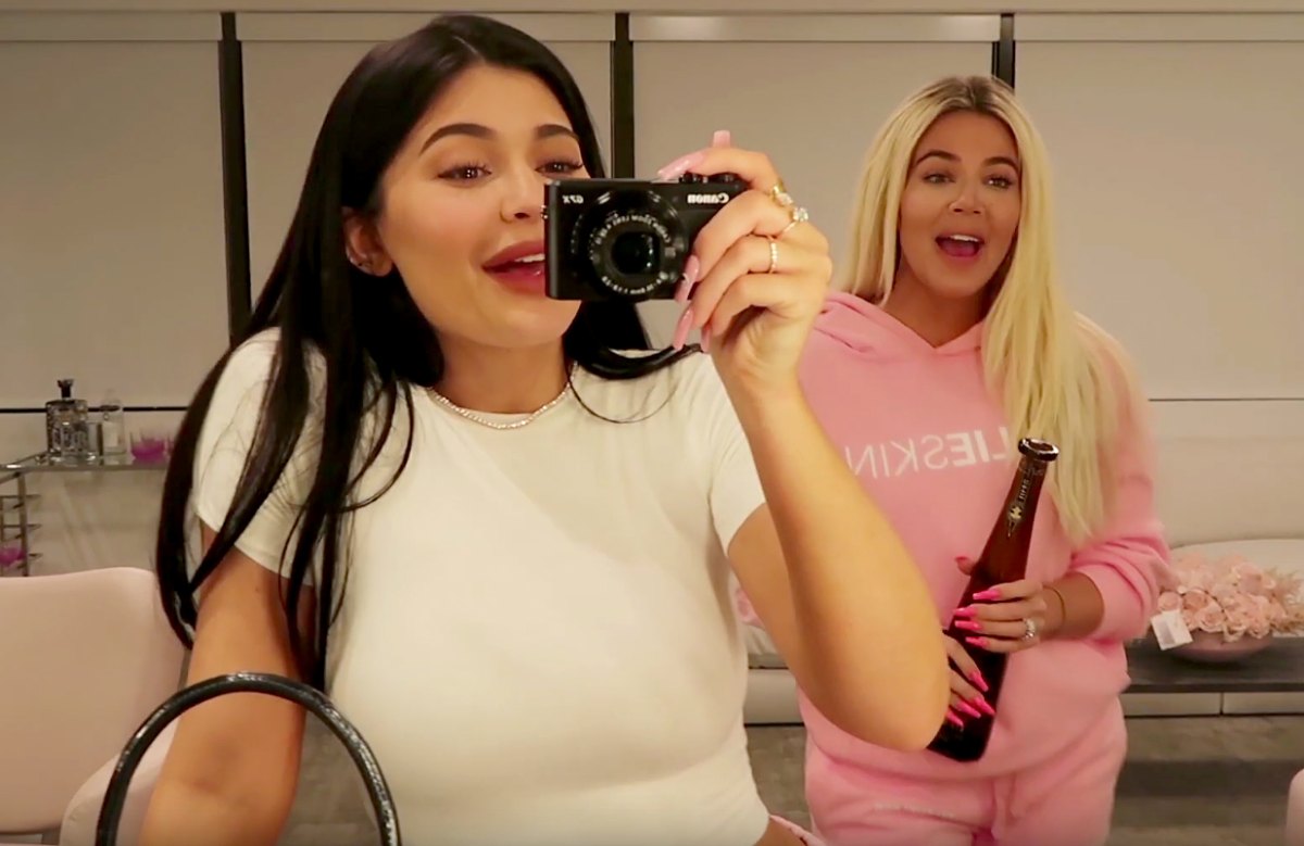 Kylie Jenner Khloe Kardashian Full Tequila Drunk Makeup Tutorial Us Weekly 