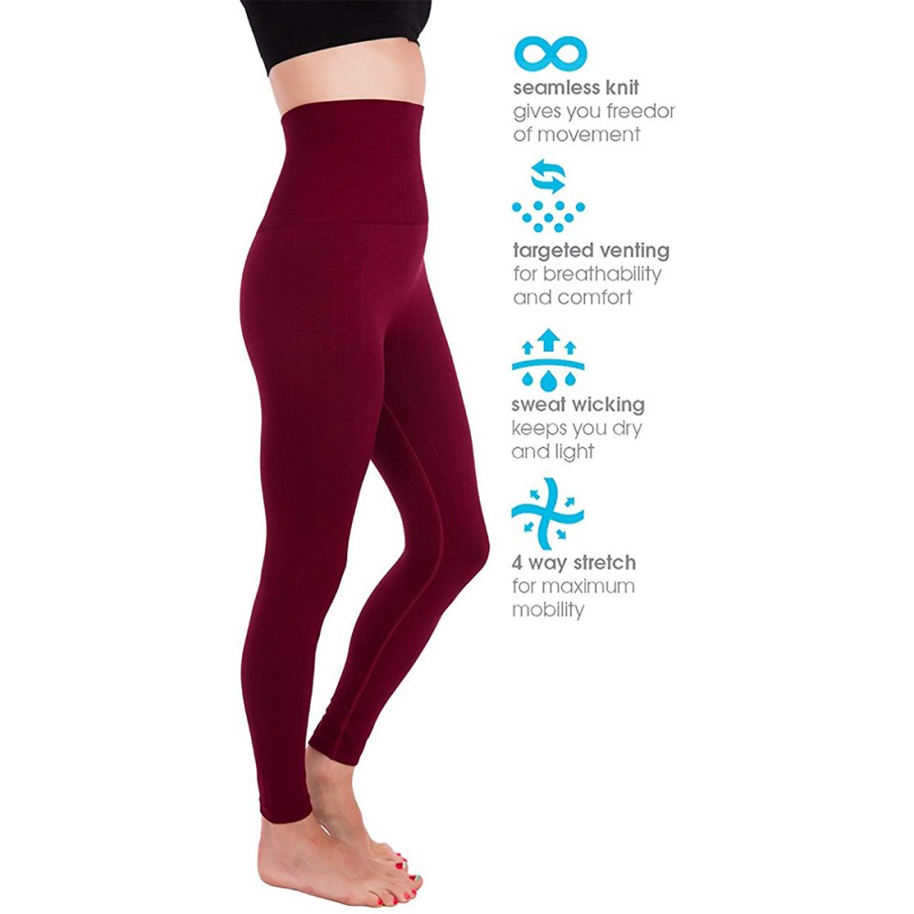Homma Stretch Moisture Whicking Women's Ombre Yoga Pants Running Workout  Leggings (MEDIUM, Black/ Light Grey)