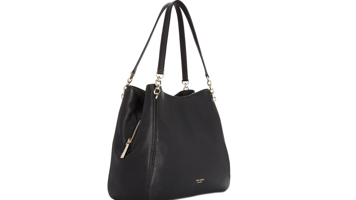 Kate Spade New York Carey Quilted Leather Large Tote Bag Chain Shoulder In  Black - Kate Spade bag - 196021216824
