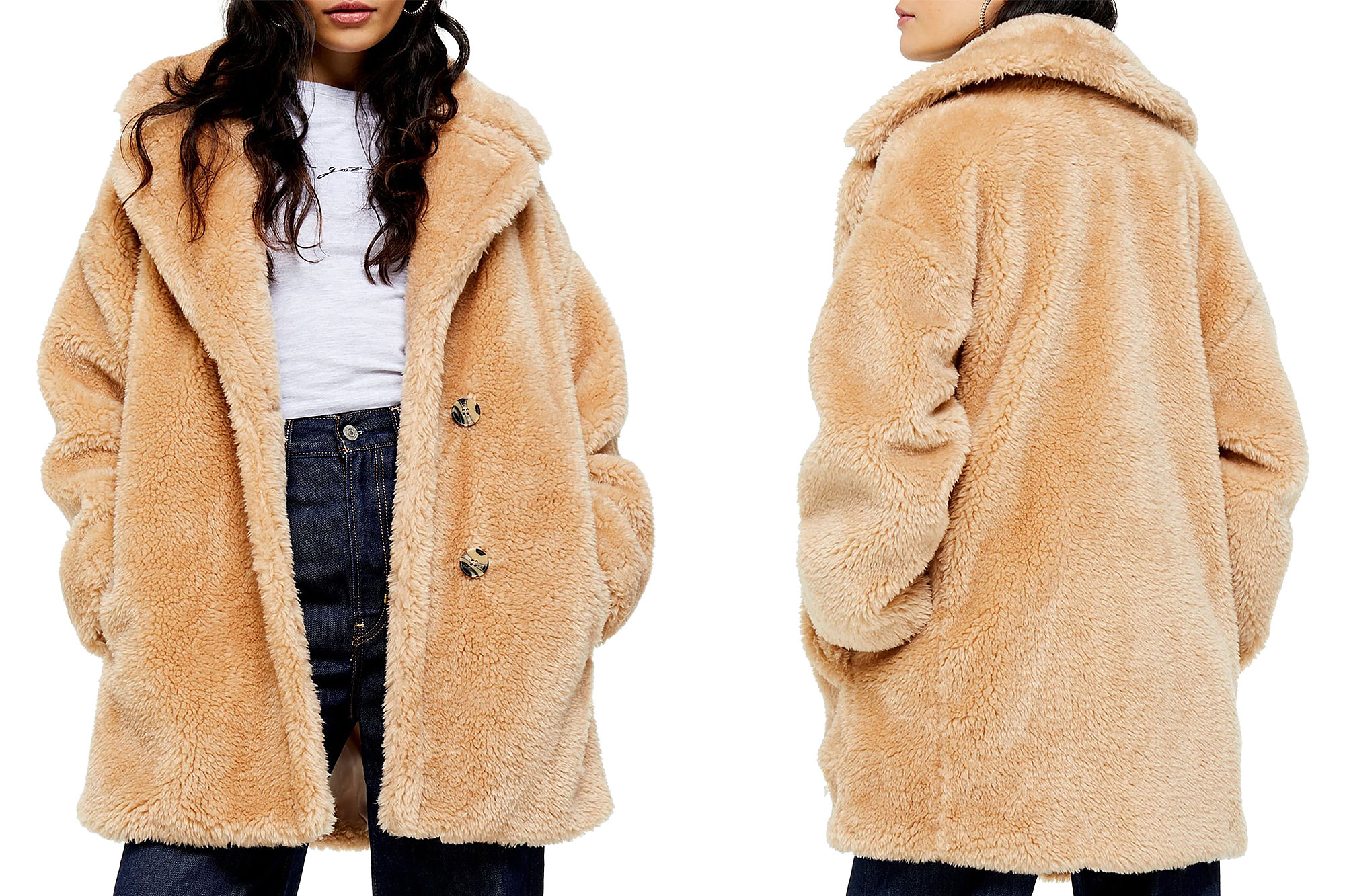 Topshop faux fur deals coat womens