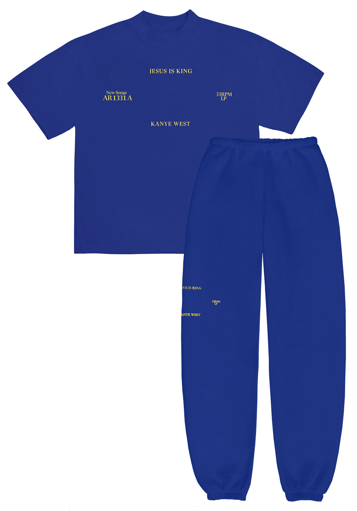 KanyeWest Jesus is king Sweatpants Blue - その他