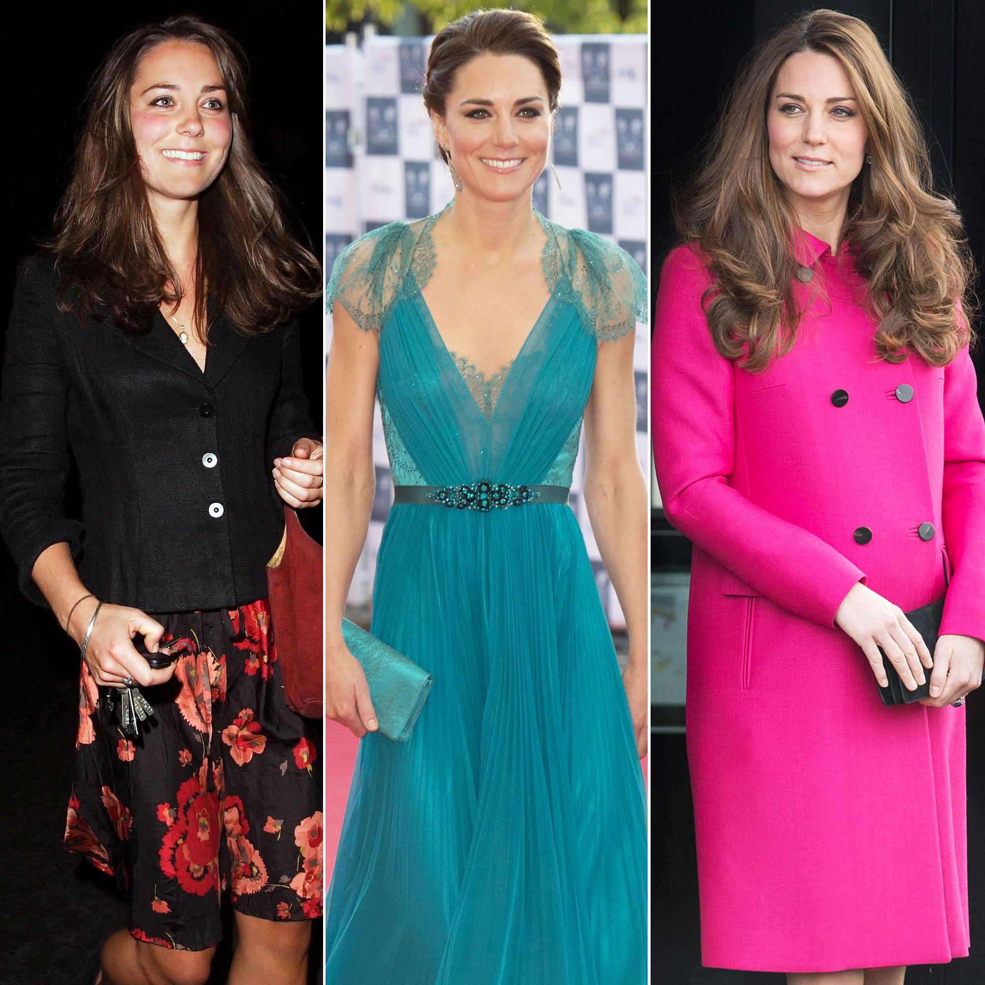 Kate Middleton Wears Elegant Sheer Green Lace Dress to 2017