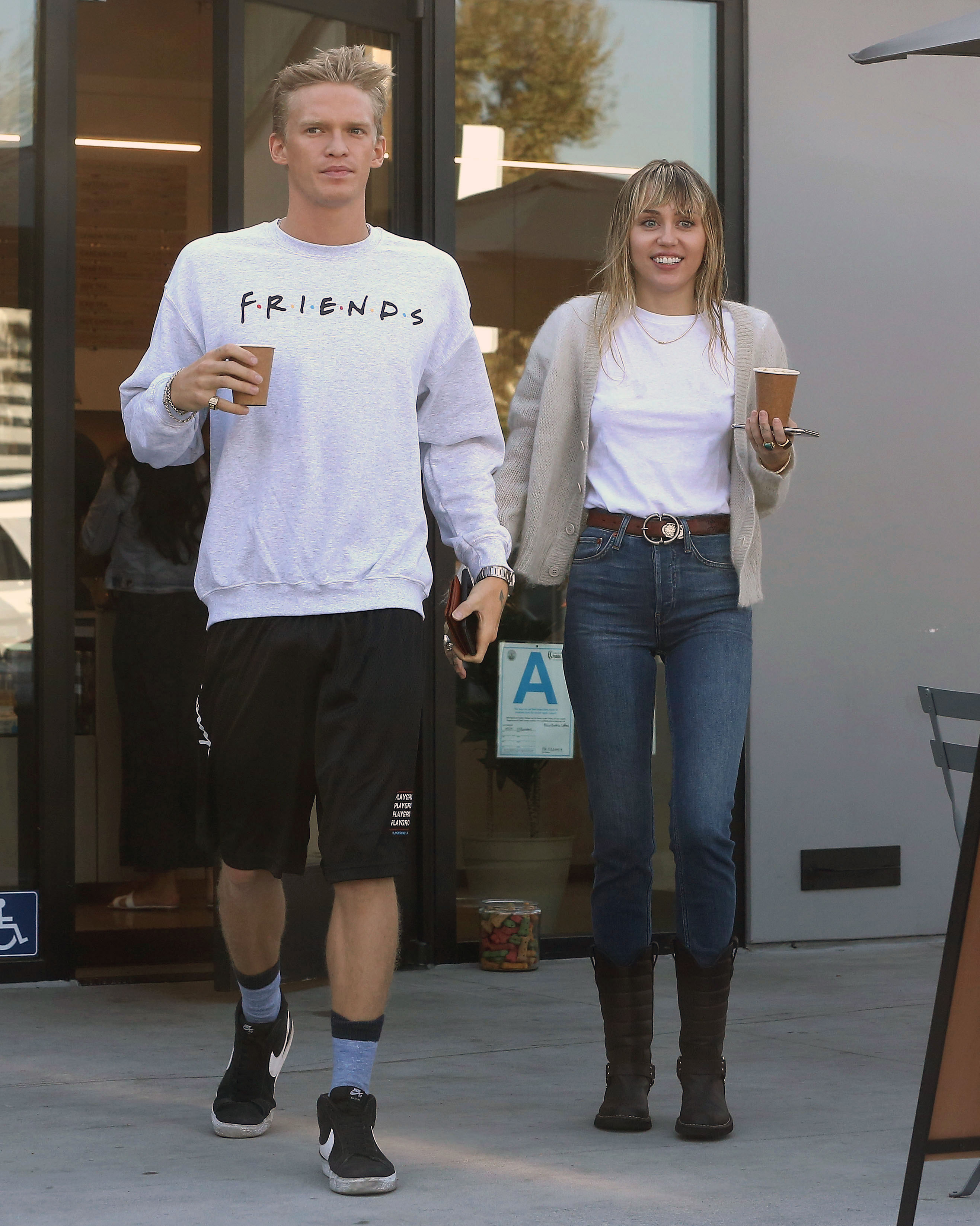 Miley Cyrus Cody Simpson Are All Smiles On Coffee Date