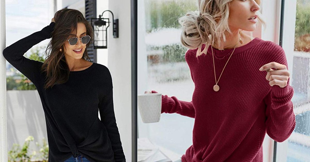 This Casual Amazon Long Sleeve Knit Top Is a Cozy Day Staple | Us Weekly