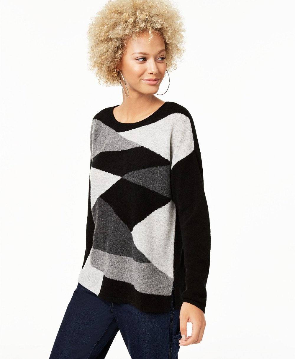 This Colorblocked Graphic Cashmere Sweater Is Under-$50 | Us Weekly
