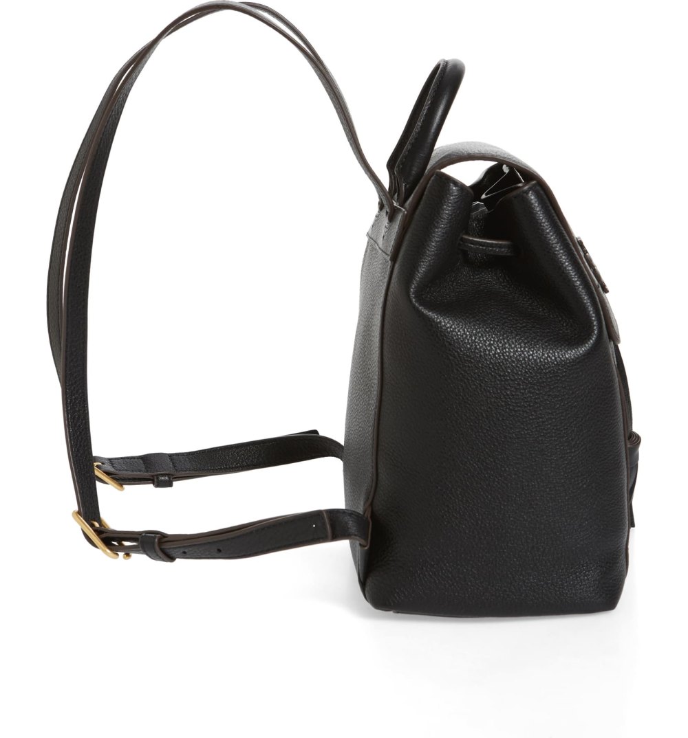 Tory Burch McGraw Leather Backpack (Black Core)