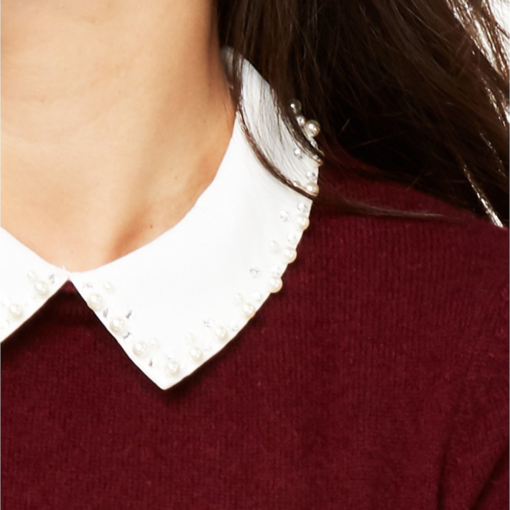 Charter Club Cashmere Embellished Layered-Look Sweater