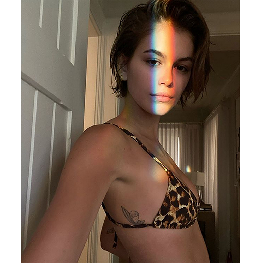 Kaia Gerber Shows Off Her New Tiny Angel Tattoo on Instagram  See It Now  Photo 4439142  Kaia Gerber Photos  Just Jared Entertainment News