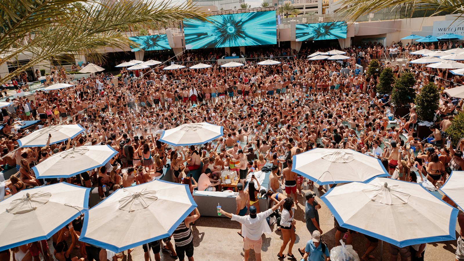 By day, Vegas parties in its pools