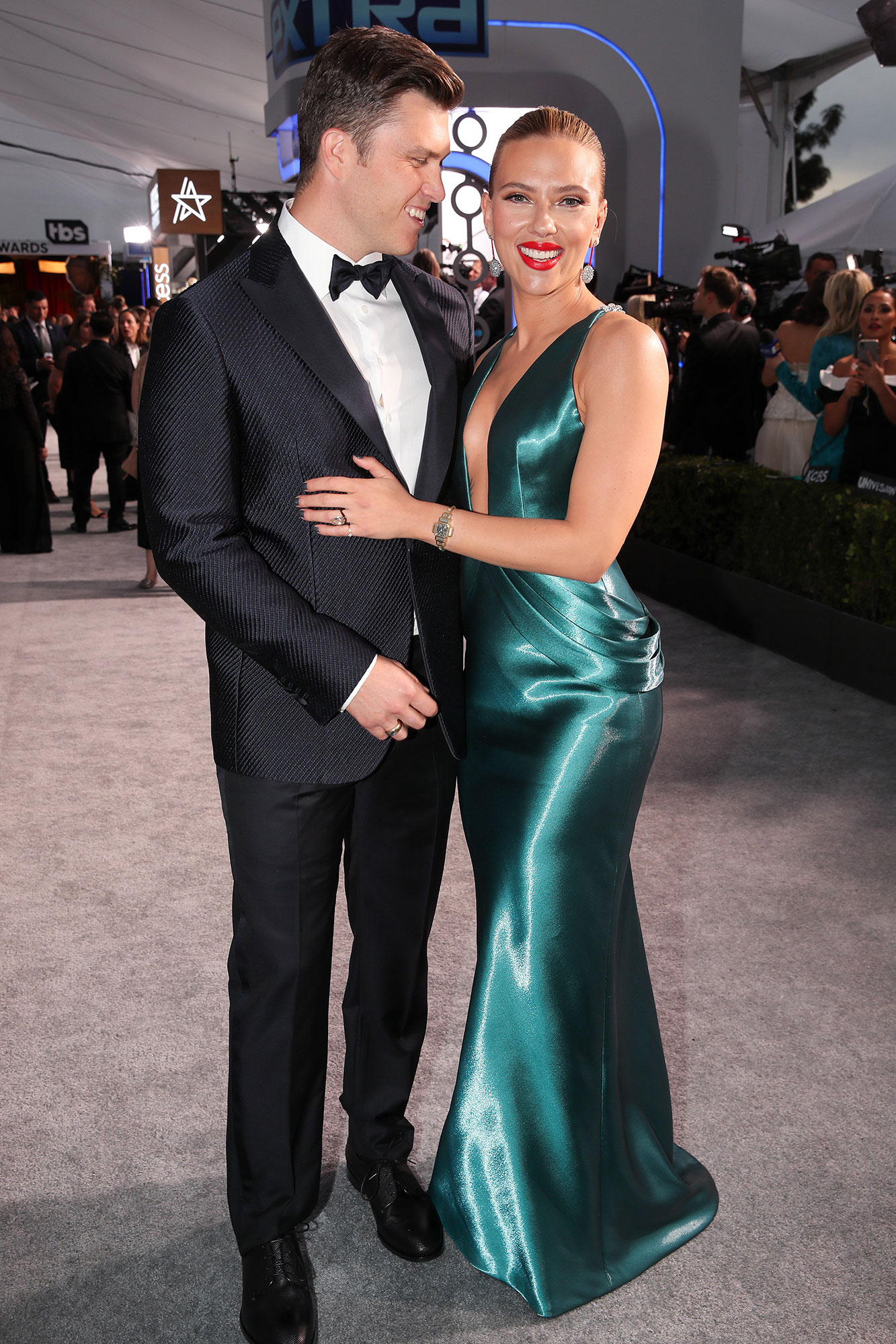 SAG Awards 2020: Scarlet Johansson Attends With Colin Jost | Us Weekly