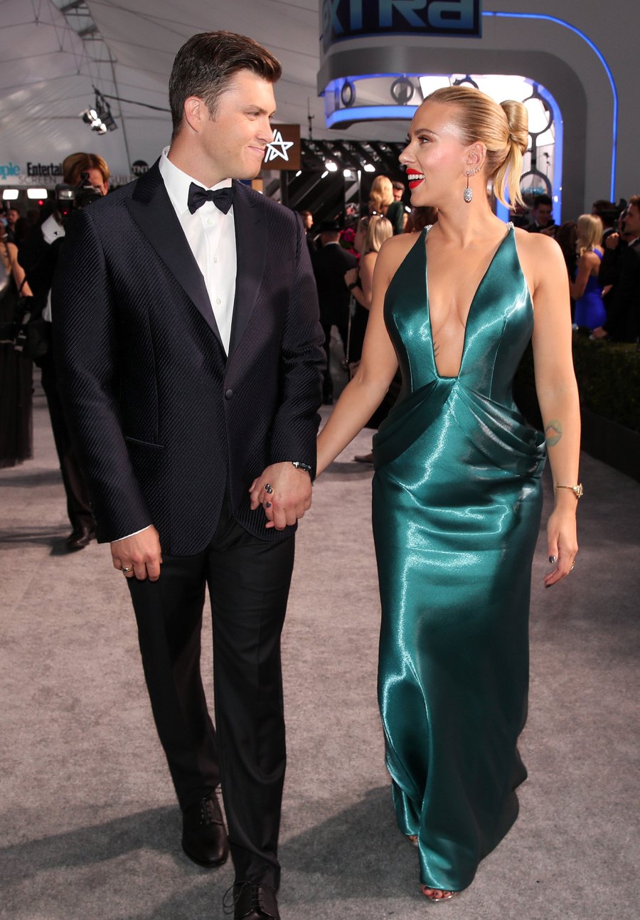 Sag Awards 2020 Scarlet Johansson Attends With Colin Jost