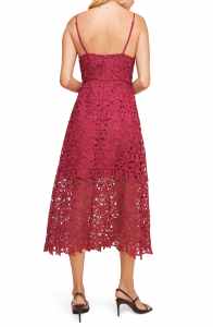 ASTR the Label Lace Midi Dress (Berry)