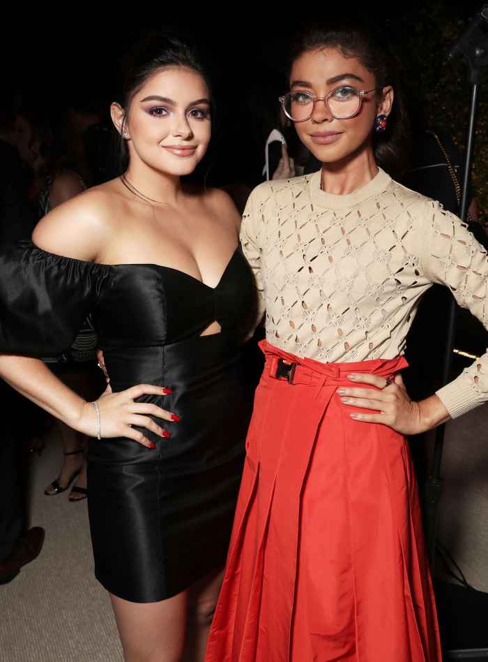 Sarah Hyland Defends Costar Ariel Winters Party Dress Details Us Weekly 