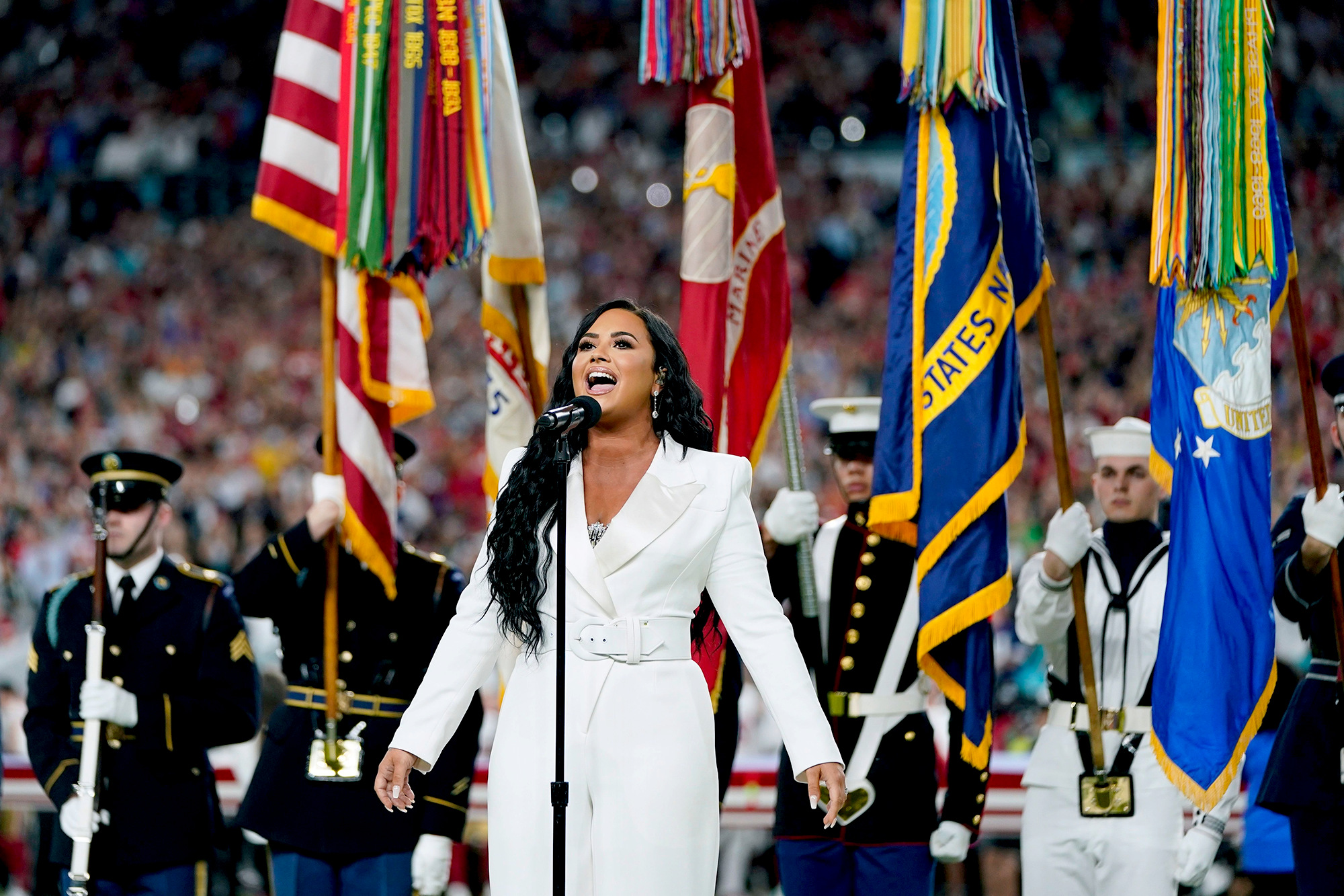 Demi Lovato Sings the National Anthem